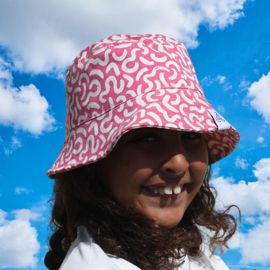 Pink Doodle Buckethat (KIDS)