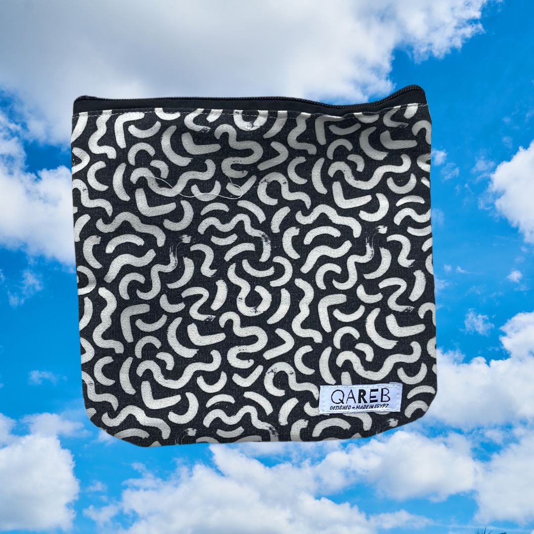 Black Doodle Clutch