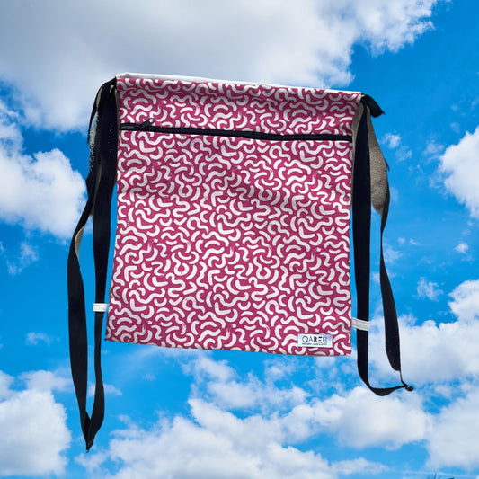 Pink Doodle String Bag