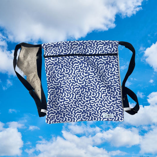 Purple Doodle String Bag