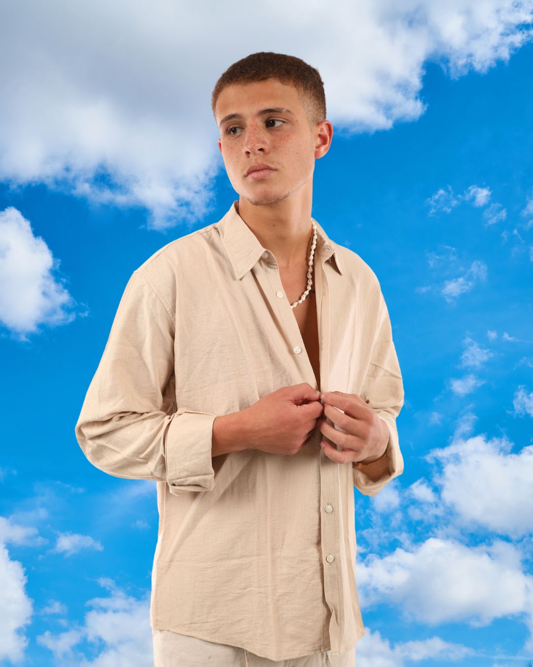 Cream Linen Shirt