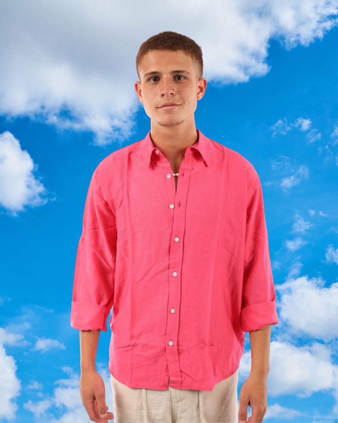 Pink Linen Shirt
