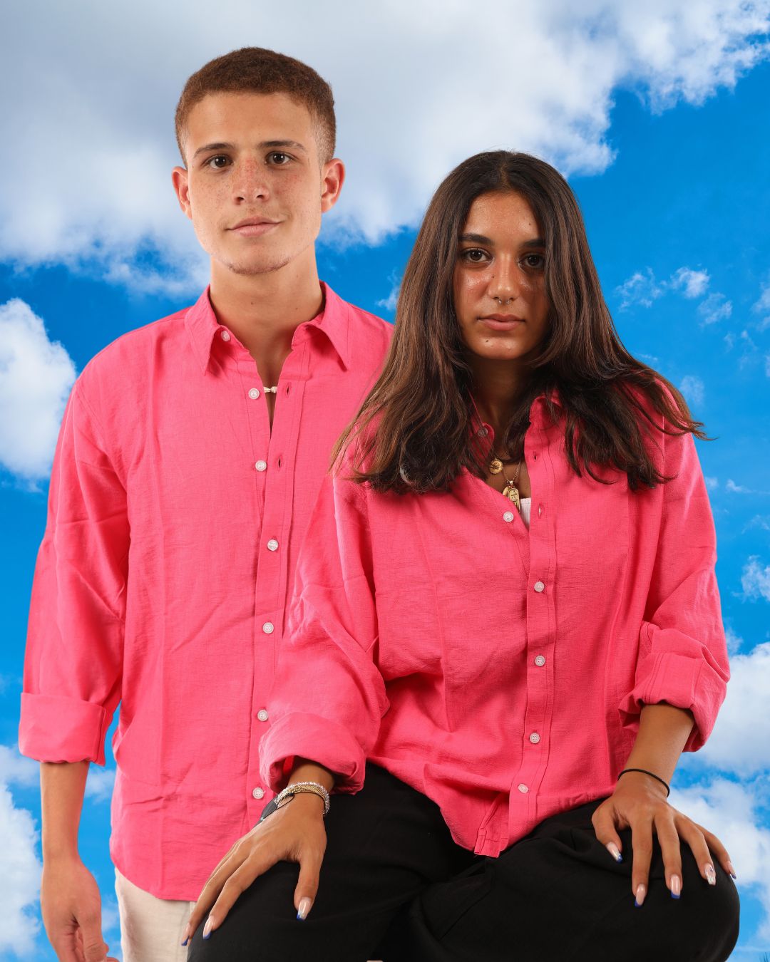 Pink Linen Shirt