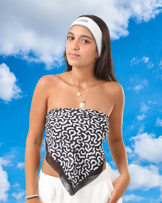 Black Doodle Scarf (Small)