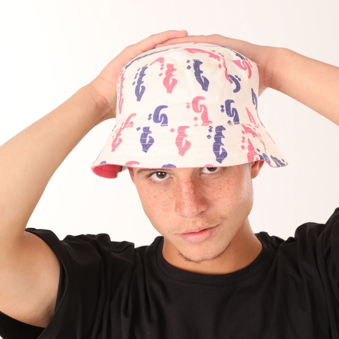HABIBI PURPLE X PINK QRB BUCKETHAT (REVERSIBLE)