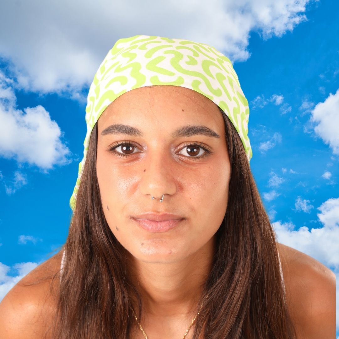 Lime Doodle Scarf (Small)