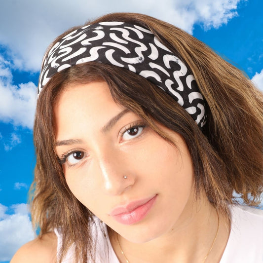 Black Doodle Scarf (Small)