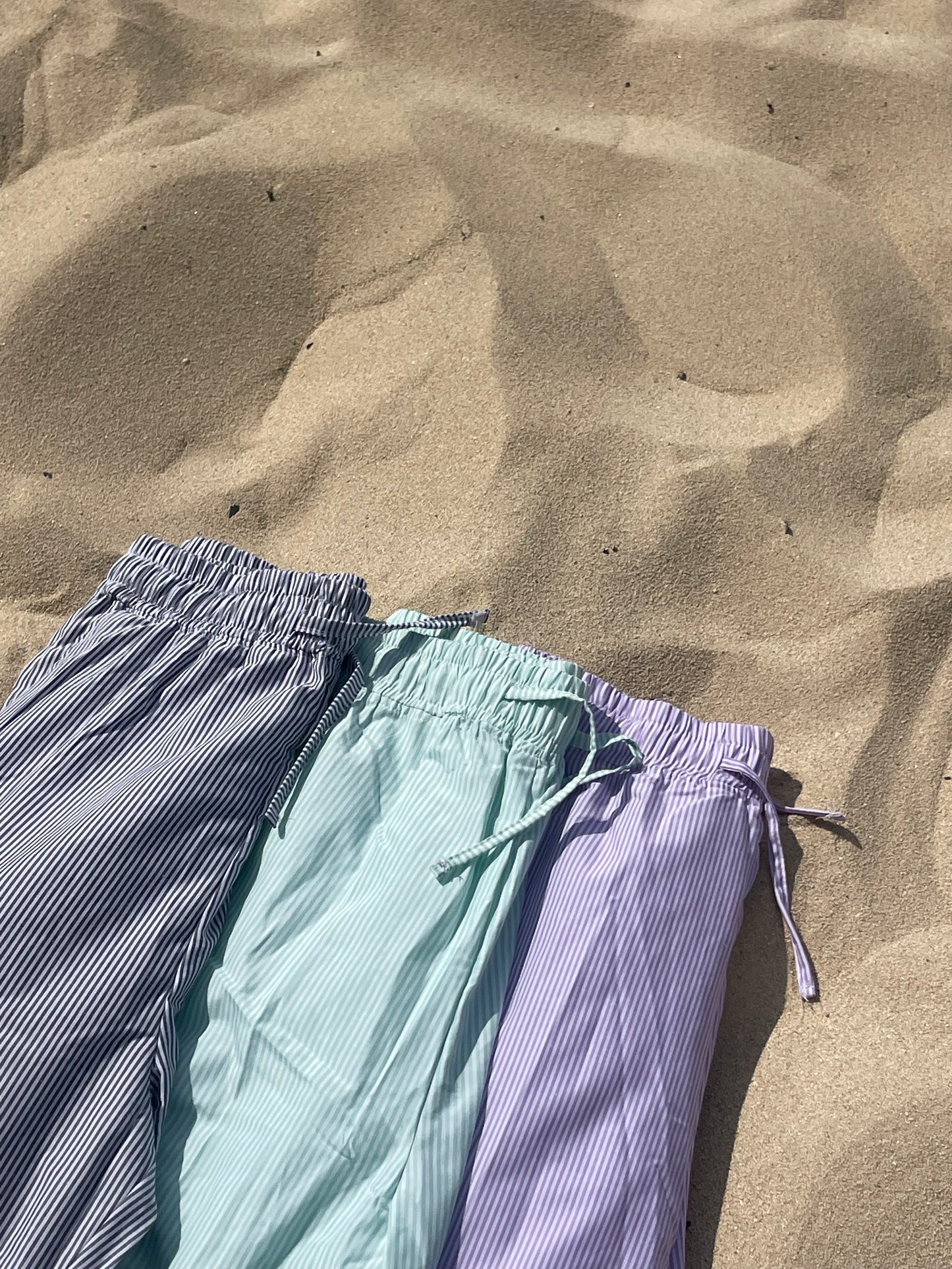 Purple Striped Pants