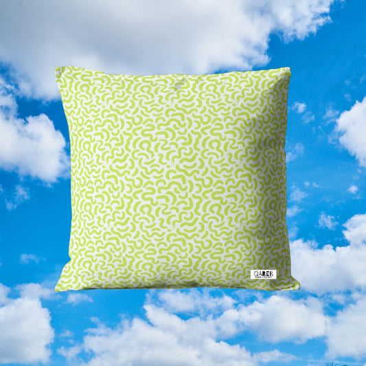 Lime Doodle Cushion